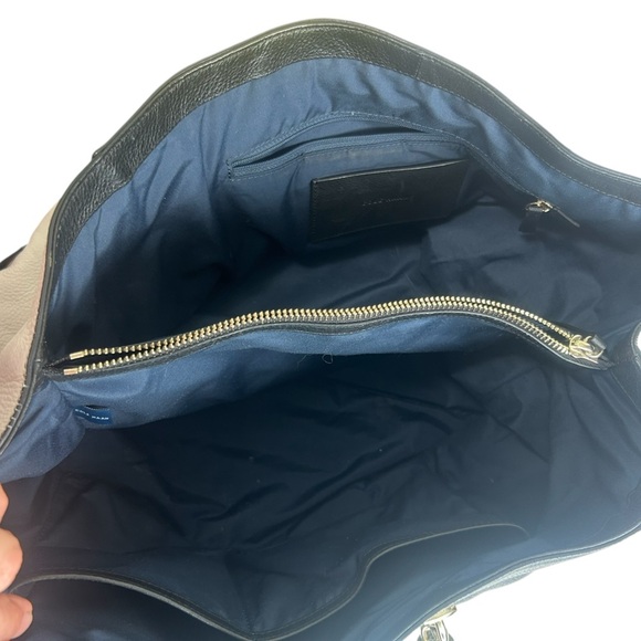 Cole Haan Pebbled Leather Color Block Braided Straps Tote  Shoulder Bag Purse - Picture 8 of 16